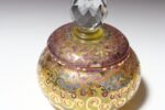 Vintage Bohemian Czechoslovakian Glass Powder or Trinket Jar with Crystal Finial - Image 11