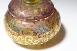 Vintage Bohemian Czechoslovakian Glass Powder or Trinket Jar with Crystal Finial - Image 14