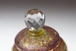 Vintage Bohemian Czechoslovakian Glass Powder or Trinket Jar with Crystal Finial - Image 10