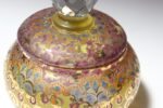 Vintage Bohemian Czechoslovakian Glass Powder or Trinket Jar with Crystal Finial - Image 15