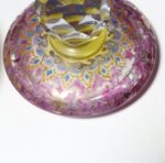 Vintage Bohemian Czechoslovakian Glass Powder or Trinket Jar with Crystal Finial - Image 19