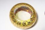 Vintage Bohemian Czechoslovakian Glass Powder or Trinket Jar with Crystal Finial - Image 6
