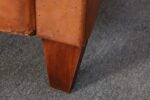 Pair of French Art Deco Leather Angled Back Club Chairs with Nailhead Decoration - Image 48
