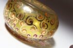 Vintage Bohemian Czechoslovakian Glass Powder or Trinket Jar with Crystal Finial - Image 13