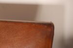 Pair of French Art Deco Leather Angled Back Club Chairs with Nailhead Decoration - Image 16