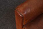 Pair of French Art Deco Leather Angled Back Club Chairs with Nailhead Decoration - Image 17