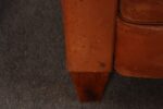 Pair of French Art Deco Leather Angled Back Club Chairs with Nailhead Decoration - Image 47