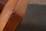 Pair of French Art Deco Leather Angled Back Club Chairs with Nailhead Decoration - Image 27