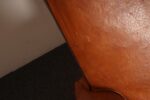 Pair of French Art Deco Leather Angled Back Club Chairs with Nailhead Decoration - Image 30