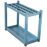 Primitive American Robin's Egg Blue Painted Wood Umbrella or Cane Stand