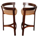 Pair of Danish Modern Rosewood and Leather Counter Stools by John Mortensen