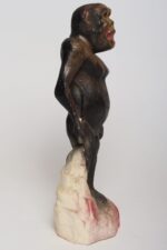 Vintage 1920s Carved and Painted Chalkware King Kong Sculpture - Image 3