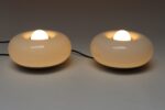 Pair of Vintage Italian Murano Glass and Chrome Guscio Table Lamps by Lamperti - Image 5