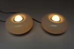 Pair of Vintage Italian Murano Glass and Chrome Guscio Table Lamps by Lamperti - Image 6