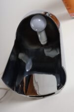 Pair of Italian Modern Space Age Sculptural Chrome "Helmet" Table Lamps - Image 12