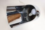 Pair of Italian Modern Space Age Sculptural Chrome "Helmet" Table Lamps - Image 13