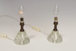 Pair of Diminutive Vintage Italian Blown Art Glass Boudoir Bedside Table Lamps - Image 5