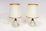 Pair of Diminutive Vintage Italian Blown Art Glass Boudoir Bedside Table Lamps - Image 2