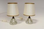 Pair of Diminutive Vintage Italian Blown Art Glass Boudoir Bedside Table Lamps - Image 4