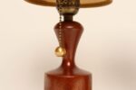 Pair of Danish Modern Diminutive Sculptural Teak and Brass Table Lamps - Image 15