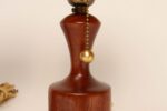 Pair of Danish Modern Diminutive Sculptural Teak and Brass Table Lamps - Image 13