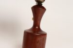Pair of Danish Modern Diminutive Sculptural Teak and Brass Table Lamps - Image 11