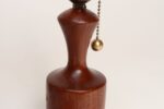 Pair of Danish Modern Diminutive Sculptural Teak and Brass Table Lamps - Image 9