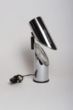 Vintage Italian Chrome and Glass Collapsible Table Lamp by Oscar Torlasco - Image 3