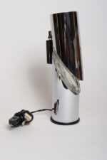 Vintage Italian Chrome and Glass Collapsible Table Lamp by Oscar Torlasco - Image 4