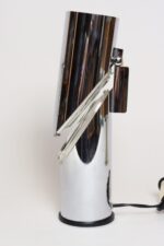 Vintage Italian Chrome and Glass Collapsible Table Lamp by Oscar Torlasco - Image 5