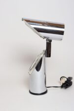 Vintage Italian Chrome and Glass Collapsible Table Lamp by Oscar Torlasco - Image 9