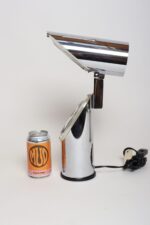Vintage Italian Chrome and Glass Collapsible Table Lamp by Oscar Torlasco - Image 18