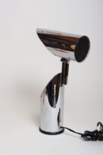 Vintage Italian Chrome and Glass Collapsible Table Lamp by Oscar Torlasco - Image 10