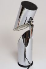 Vintage Italian Chrome and Glass Collapsible Table Lamp by Oscar Torlasco - Image 6