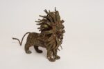 Vintage Brutalist Embossed Brass and Steel Lion Sculpture by Pal Kepenyes - Image 5