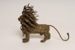 Vintage Brutalist Embossed Brass and Steel Lion Sculpture by Pal Kepenyes - Image 4