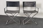 Pair of Vintage Chrome and Naugahyde Director's Chairs by Robert Kjer Jakobsen - Image 13