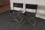 Pair of Vintage Chrome and Naugahyde Director's Chairs by Robert Kjer Jakobsen - Image 14