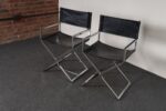 Pair of Vintage Chrome and Naugahyde Director's Chairs by Robert Kjer Jakobsen - Image 8