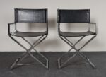 Pair of Vintage Chrome and Naugahyde Director's Chairs by Robert Kjer Jakobsen - Image 12