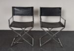 Pair of Vintage Chrome and Naugahyde Director's Chairs by Robert Kjer Jakobsen - Image 11