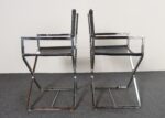 Pair of Vintage Chrome and Naugahyde Director's Chairs by Robert Kjer Jakobsen - Image 4