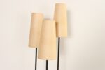 Vintage Black Metal Three Fixture Floor Lamp with Shades by David Wurster - Image 11