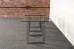 Mid Century American Modern Side / End Tables in Chrome with Square Glass Tops - Image 9