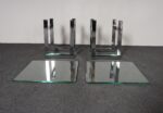 Mid Century American Modern Side / End Tables in Chrome with Square Glass Tops - Image 18
