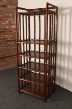 Vintage French Stained Bamboo and Rattan Six Tier Open Etagere / Bookshelf - Image 6