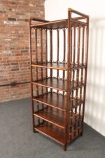 Vintage French Stained Bamboo and Rattan Six Tier Open Etagere / Bookshelf - Image 7