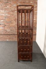 Vintage French Stained Bamboo and Rattan Six Tier Open Etagere / Bookshelf - Image 9