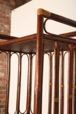 Vintage French Stained Bamboo and Rattan Six Tier Open Etagere / Bookshelf - Image 15