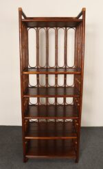 Vintage French Stained Bamboo and Rattan Six Tier Open Etagere / Bookshelf - Image 3